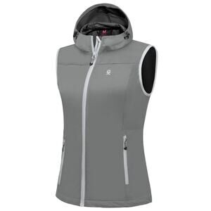 Little Donkey Andy Women’s Lightweight Softshell Vest Gray Size XXL Windproof